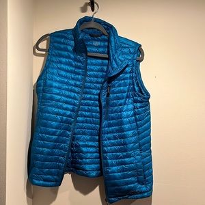 LL Bean teal puffy vest